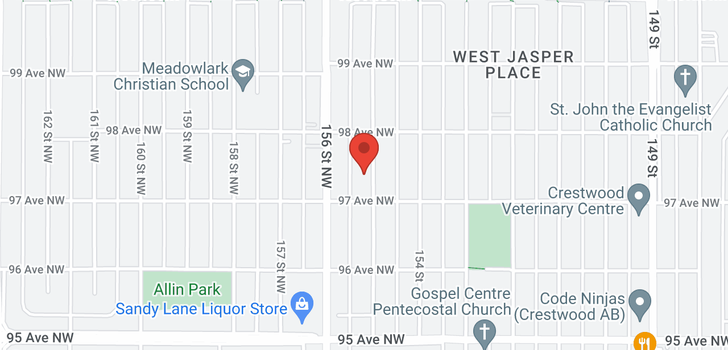 map of 9716 155 ST NW